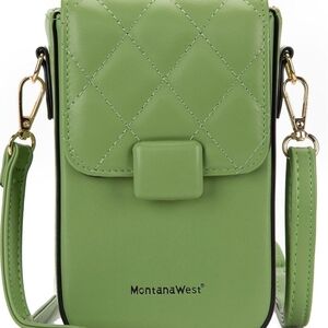 Montana West Lime Quilted Crossbody Bag